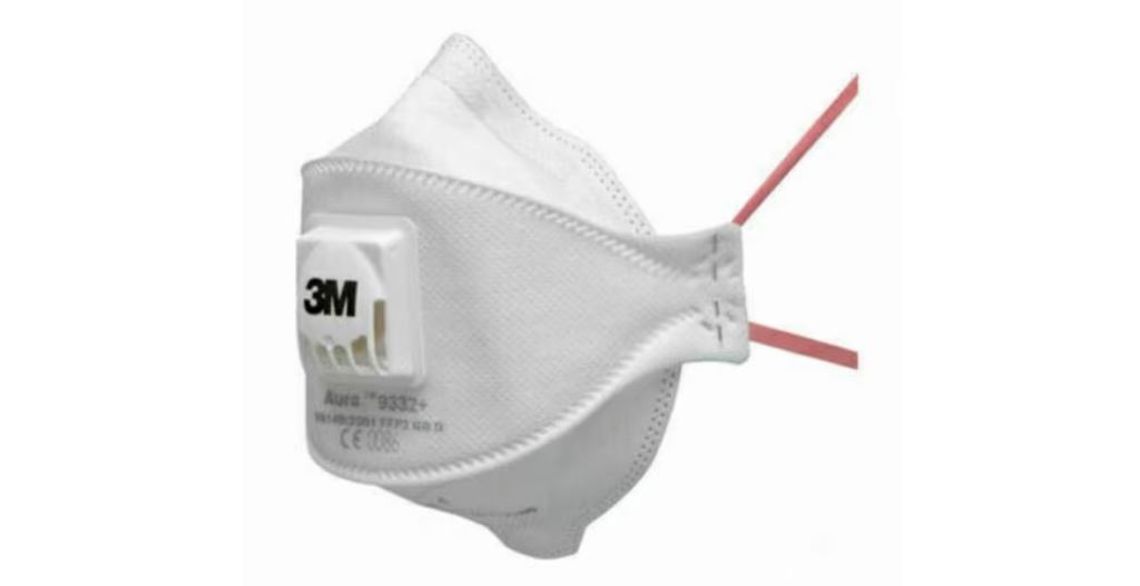 3M™ Aura™ Partikül Solunum Maskesi, FFP3, Valfli, 9332+