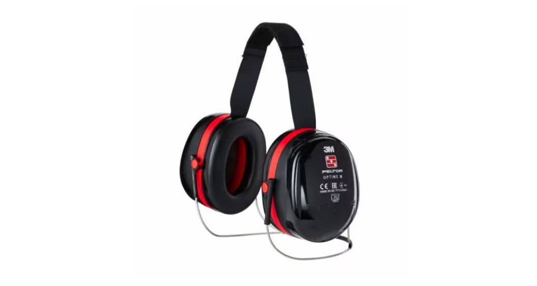 3M™ III Manşonlu Kulaklıklar, Siyah/Kırmızı, Ense Bantlı, H540B-412-SV