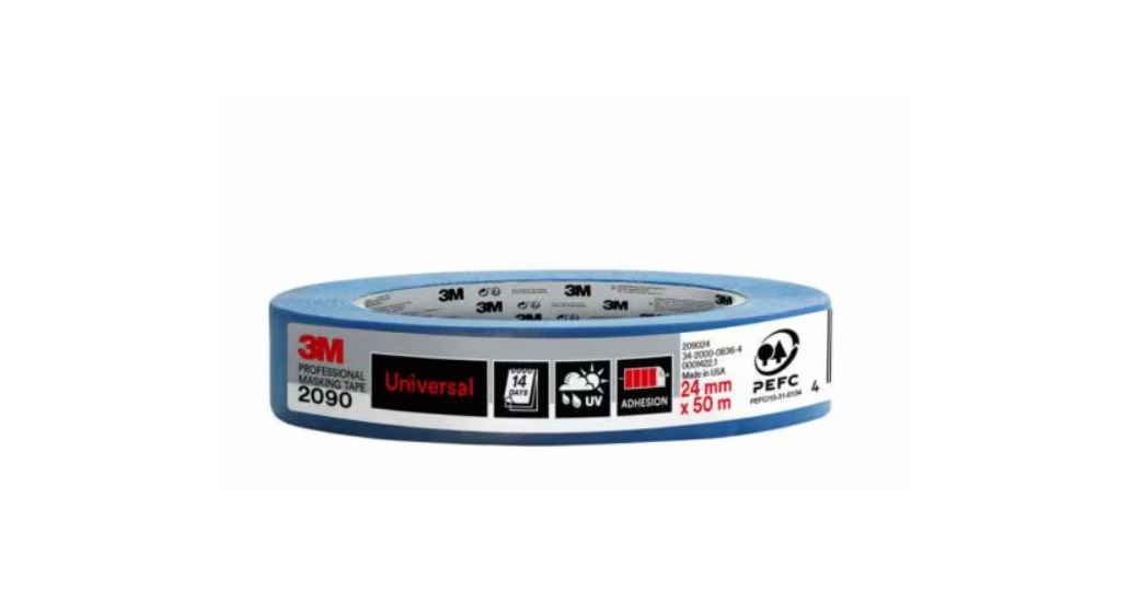 3M™ Profesyonel Maskeleme Bandı 2090, Genel Kullanım Amaçlı, 24 mm x 50 m