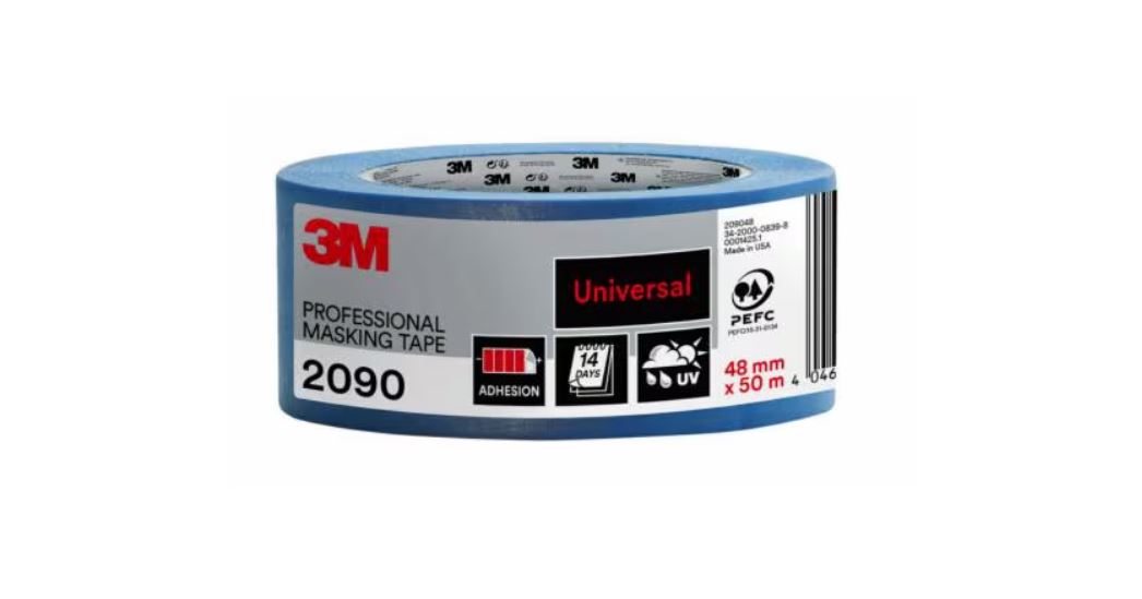 3M™ Profesyonel Maskeleme Bandı 2090, Genel Kullanım Amaçlı, 48 mm x 50 m