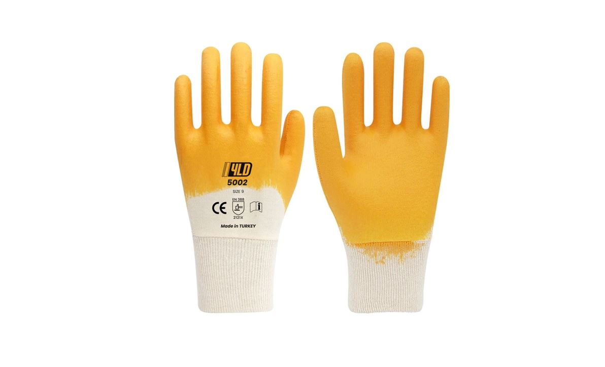 YLD 5002 Sarı Nitril Eldiven (12'li Paket)
